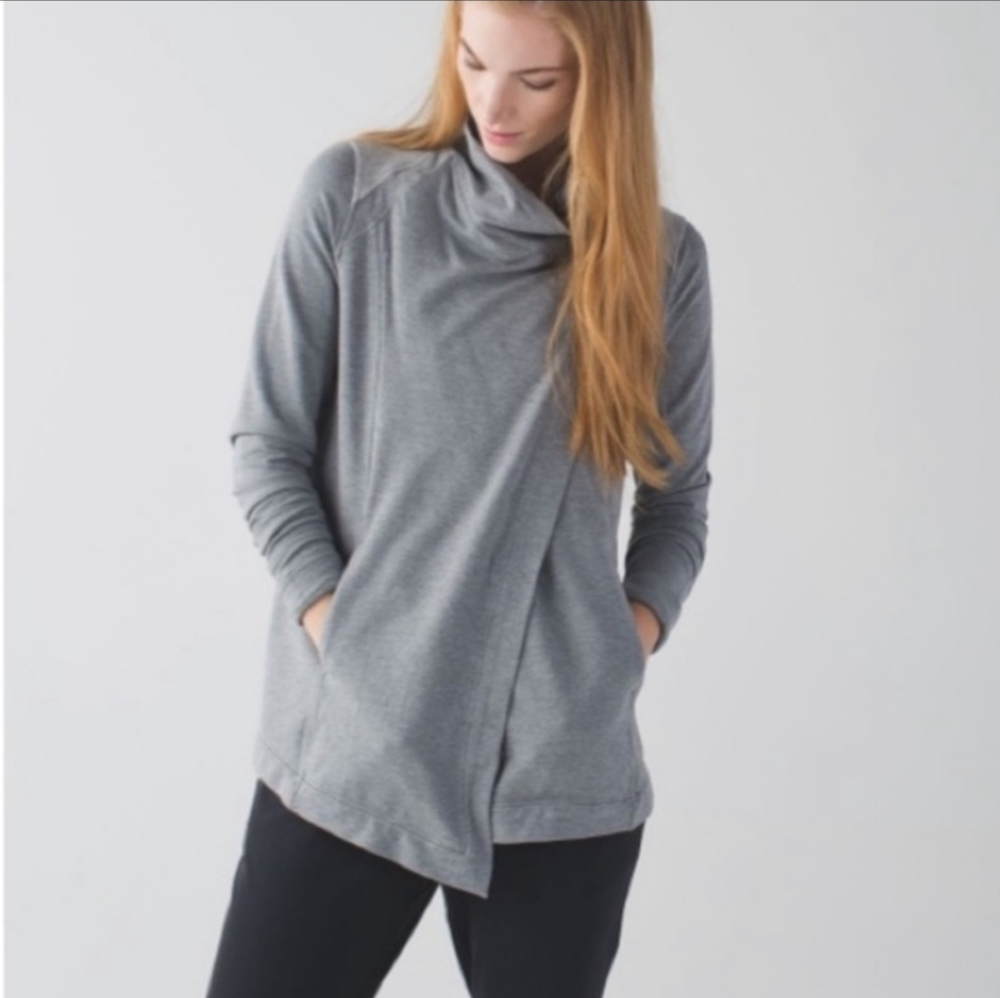 Lululemon Coast Wrap Heathered Mod Medium Grey 6